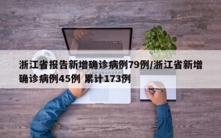 浙江省报告新增确诊病例79例/浙江省新增确诊病例45例 累计173例