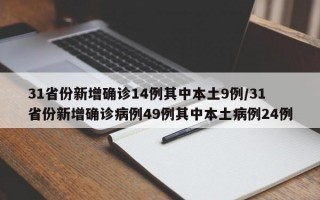 31省份新增确诊14例其中本土9例/31省份新增确诊病例49例其中本土病例24例