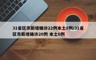 31省区市新增确诊22例本土8例/31省区市新增确诊20例 本土6例