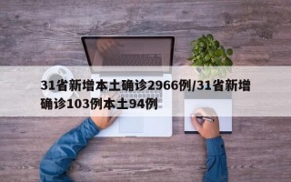 31省新增本土确诊2966例/31省新增确诊103例本土94例