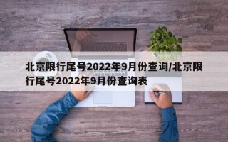 北京限行尾号2022年9月份查询/北京限行尾号2022年9月份查询表