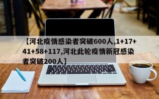 【河北疫情感染者突破600人,1+17+41+58+117,河北此轮疫情新冠感染者突破200人】