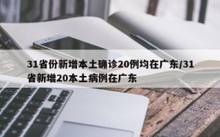 31省份新增本土确诊20例均在广东/31省新增20本土病例在广东